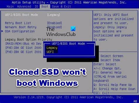 the boot disk cannot be used as the clone target|cloned ssd won't boot.